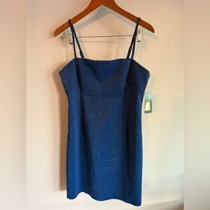 Elegant Blue Women's Dress sparkly nwt large